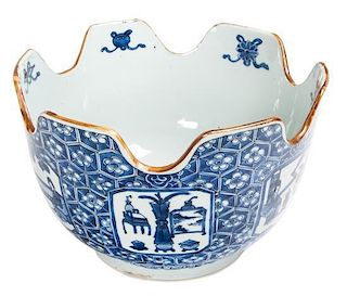 A Chinese Blue and White Bowl Diameter 9 1/2 inches.