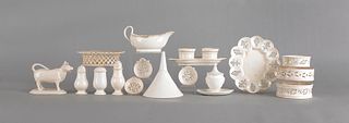 Collection of English creamware, 19th c.