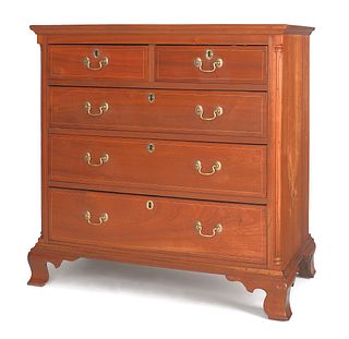 Pennsylvania Chippendale walnut chest of drawers,a