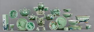 Collection of Chinese celadon glazed porcelain.