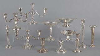 Group of weighted sterling silver tablewares.