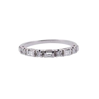 14k Gold Diamond Half Band Wedding Ring