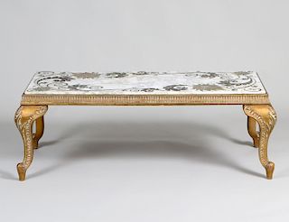 ITALIAN GILT COMPOSITION AND MARBLE COFFEE TABLE
