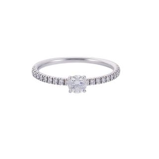 Cartier Etincelle de Cartier Platinum Diamond Engagement Ring Sz 52
