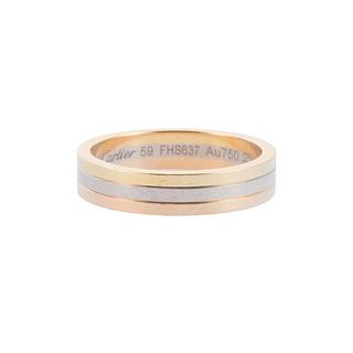 Cartier Trinity 18k Tri Color Gold Wedding Band Ring