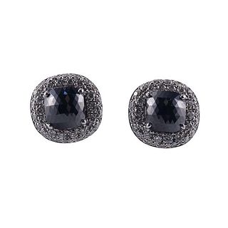 18k Gold Diamond Moissanite Stud Earrings