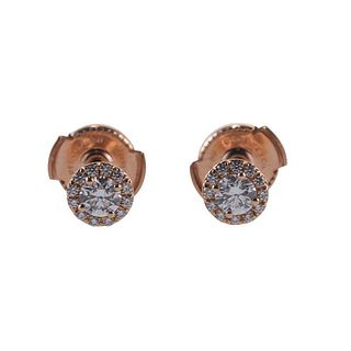 Tiffany &amp; Co Soleste 18k Gold Diamond Stud Earrings