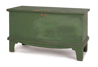 New England painted pine blanket chest, ca. 1800,i