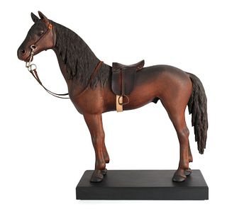 Outstanding American carved wood and painted horse