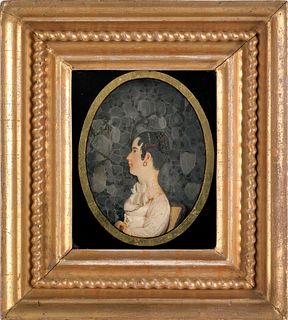 Philadelphia high relief wax profile portrait of a
