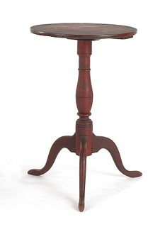 Delaware Valley Queen Anne candlestand, late 18th.