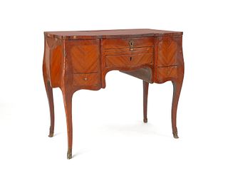 French dressing table, ca. 1900, with fold-out mir