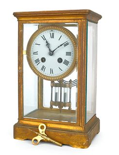 French crystal regulator clock, late 19th c., 10 3