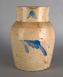 Pennsylvania cobalt decorated stoneware pitcher, l