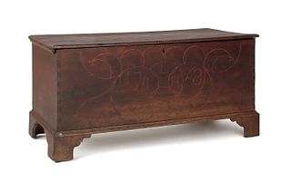 Chester County line and berry inlaid walnut blanke