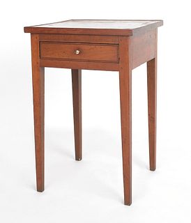 Federal cherry side table, ca. 1800, with a tray t