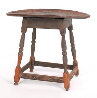 New England Queen Anne maple tavern table, ca. 176