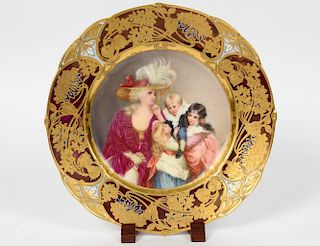 VIENNA PAINTED PORCELAIN CABINET PLATE