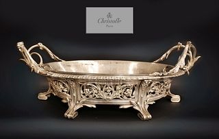 A Large 19th C. French Silver-Plated Christofle Jardiniere/Centerpiece