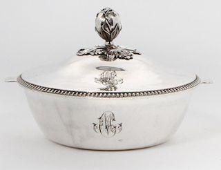 SILVER COVERED BOWL