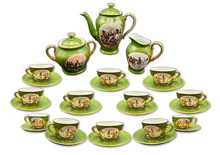 19th C. Napoleon Sevres Style Porcelain Tea Set