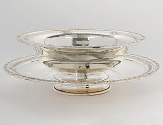 STELRING SILVER BOWL AND UNDERPLATE