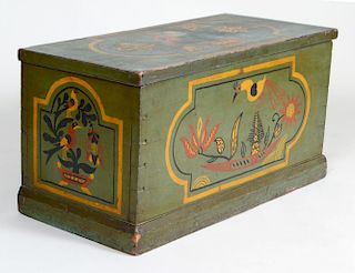 AMERICAN PAINTED BLANKET CHEST