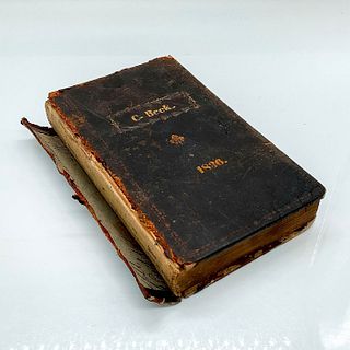 Hardcover Leather-Bound Book, Gesangbuch