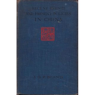 Recent Events and Present Policies In China Hardcover Book