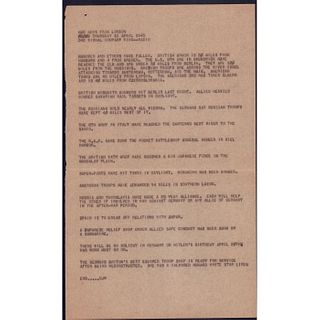 BBC News From London Telegram, WWII War Correspondence