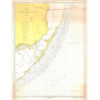 USC&GS Map, Fowey Rocks to American Shoal, Florida Keys