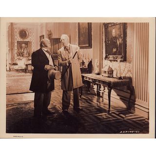 Original Monochrome Photograph, Gentlemen In The Study
