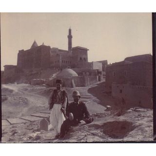 Antique Monochrome Photograph, Explorer in the Middle East