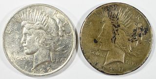 1922 & 1926 PEACE DOLLARS