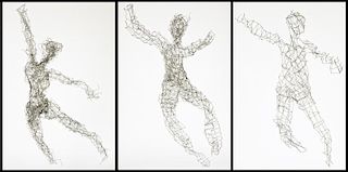 Judit Rita Raboczky (Hungary) 3 Wirework Angel (Angyal) Sculptures