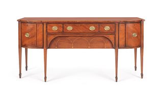 Hepplewhite style mahogany sideboard, 37" h., 76 1