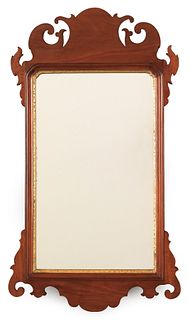 Chippendale mahogany looking glass, ca. 1800, 30 1