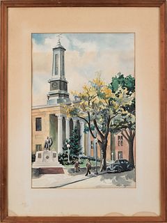 Philip Jamison (American, b. 1925), watercolor ofh