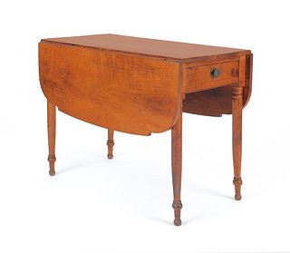 Pennsylvania applewood Pembroke table, ca. 1825,