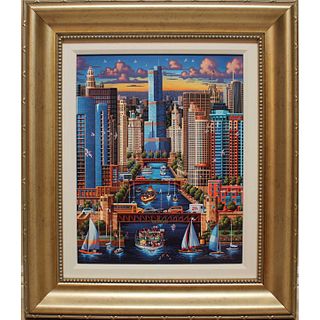 Eric Dowdle - Chicago River - Framed Limited Edition dye sublimation on aluminum