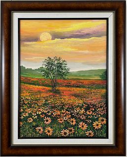 David Najar - Heaven - Framed Giclee with hand-embellishment on Canvas