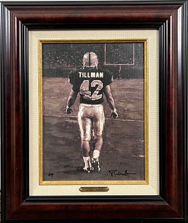 Scott Medlock - Tribute to Pat Tillman - Framed Limited Edition Giclee on Canvas