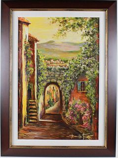 Daniella Foletto - Tuscana Gold - Framed Original Painting on Canvas