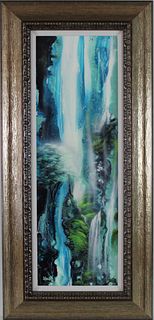 Ashton Howard - Mystic Falls - Framed Acrylic Painting on Canvas
