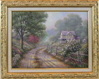 John Zaccheo - Lilac Morning - Framed Original Oil on Canvas