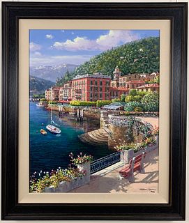 Sam Park - Lakeside at Bellagio - Framed Limited Edition Giclee on Canvas