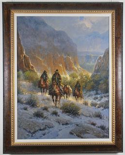 G. Harvey - Trailing the Canyon Light - Magestically frame Limited Edition Giclee on Canvas
