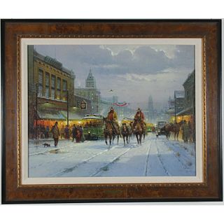 G. Harvey - Trailhands and Trolley's - Magestically framed Giclee on Canvas