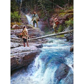 Martin Grelle - "WHERE WATERS RUN COLD" - Framed limited edition giclee on canvas