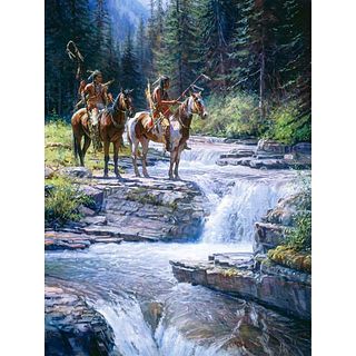 Martin Grelle - "WHEN WATERS SPEAK" - Framed limited edition giclee on canvas